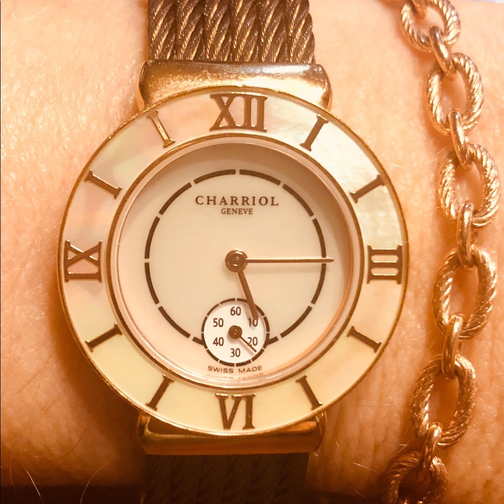 Charriol St. Tropez Rose Gold & Mother of Pearl